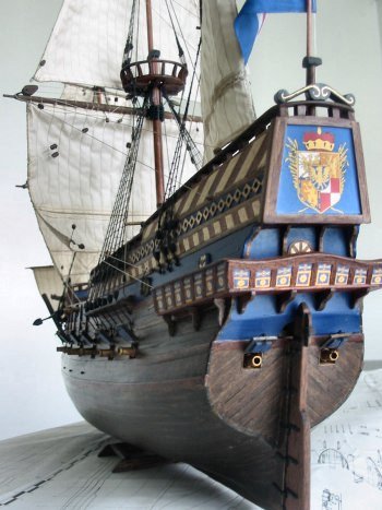 Dutch galleon 'Vergulde Leeuw' stern