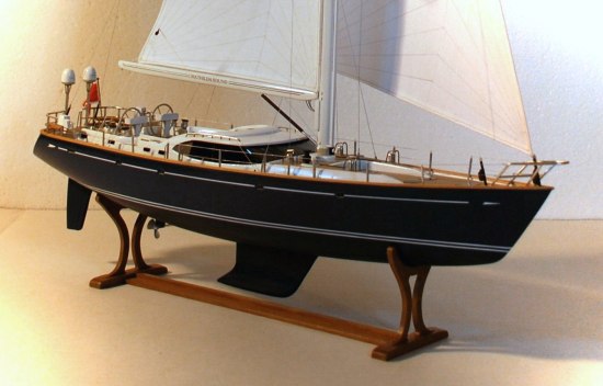 starboard view of model