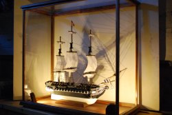 Restored model ship